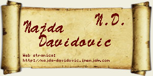 Najda Davidović vizit kartica